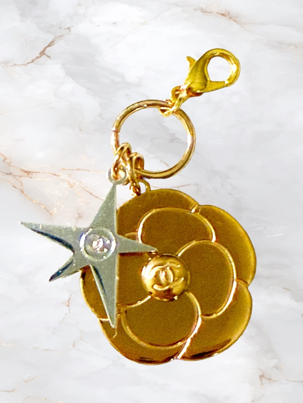 Chanel 2025 Holiday Camellia Comet Charm Upcycled with Lobster Clasp